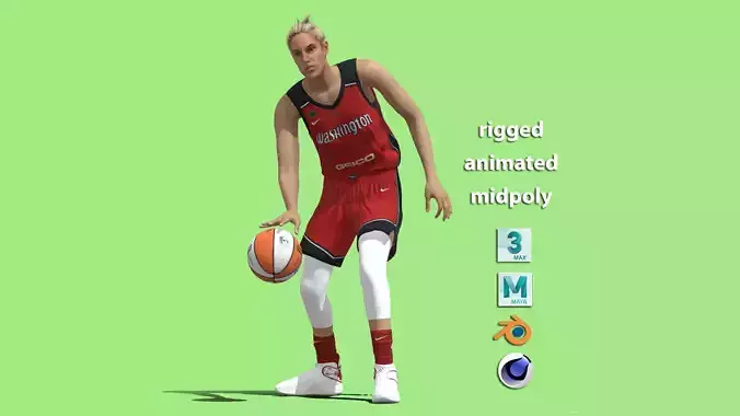 3D Rigged Elena Delle Donne WNBA 3D model