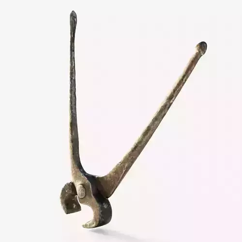 Scanned blacksmith metal tongs