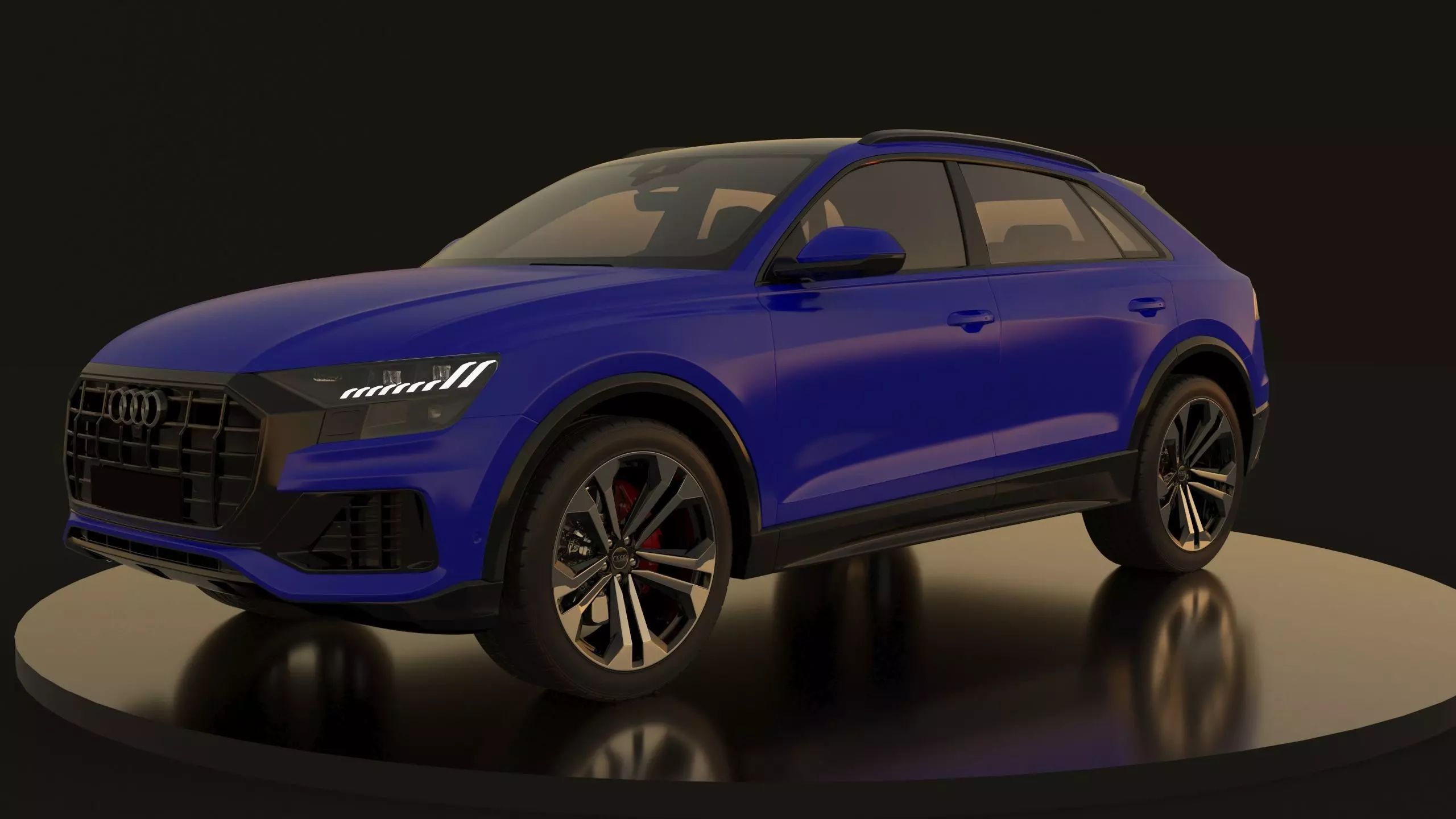 Audi Q8 full texture  3D print model_0