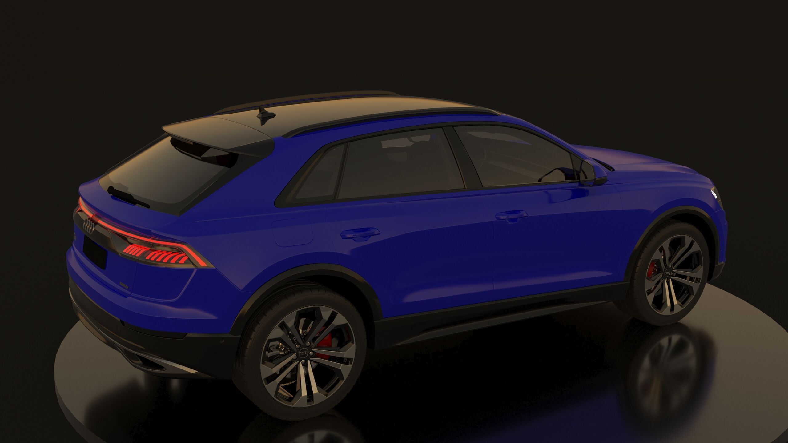 Audi Q8 full texture  3D print model_2