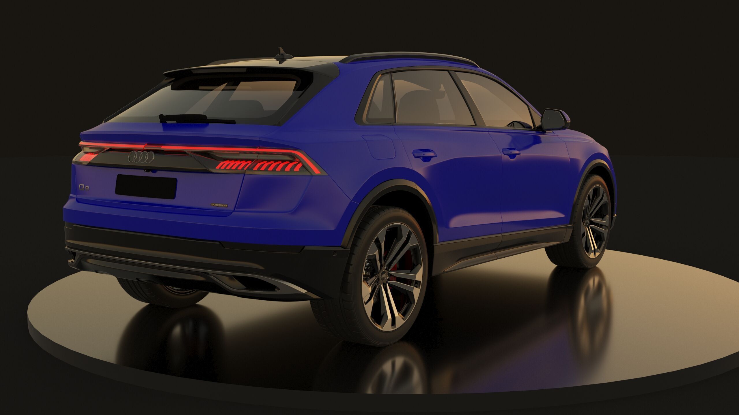 Audi Q8 full texture  3D print model_1