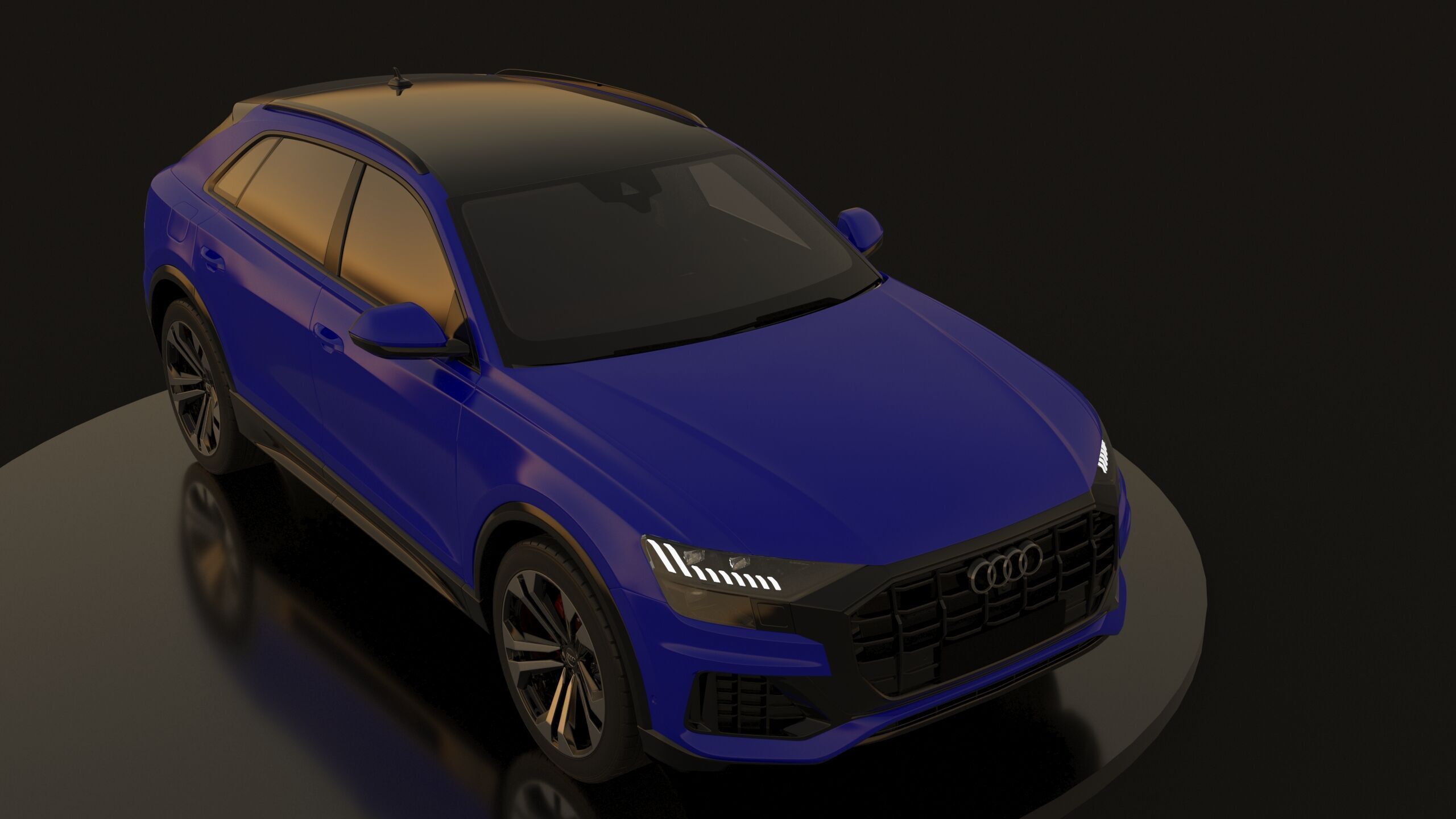 Audi Q8 full texture  3D print model_3