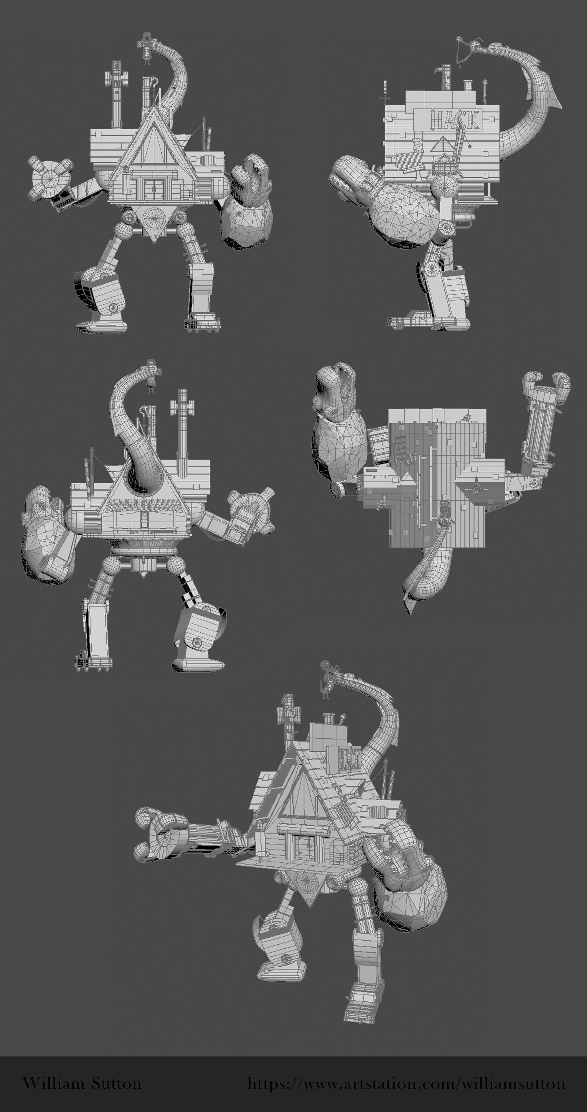 Gravity Falls Shacktron 3D Model Low-poly 3D model_2