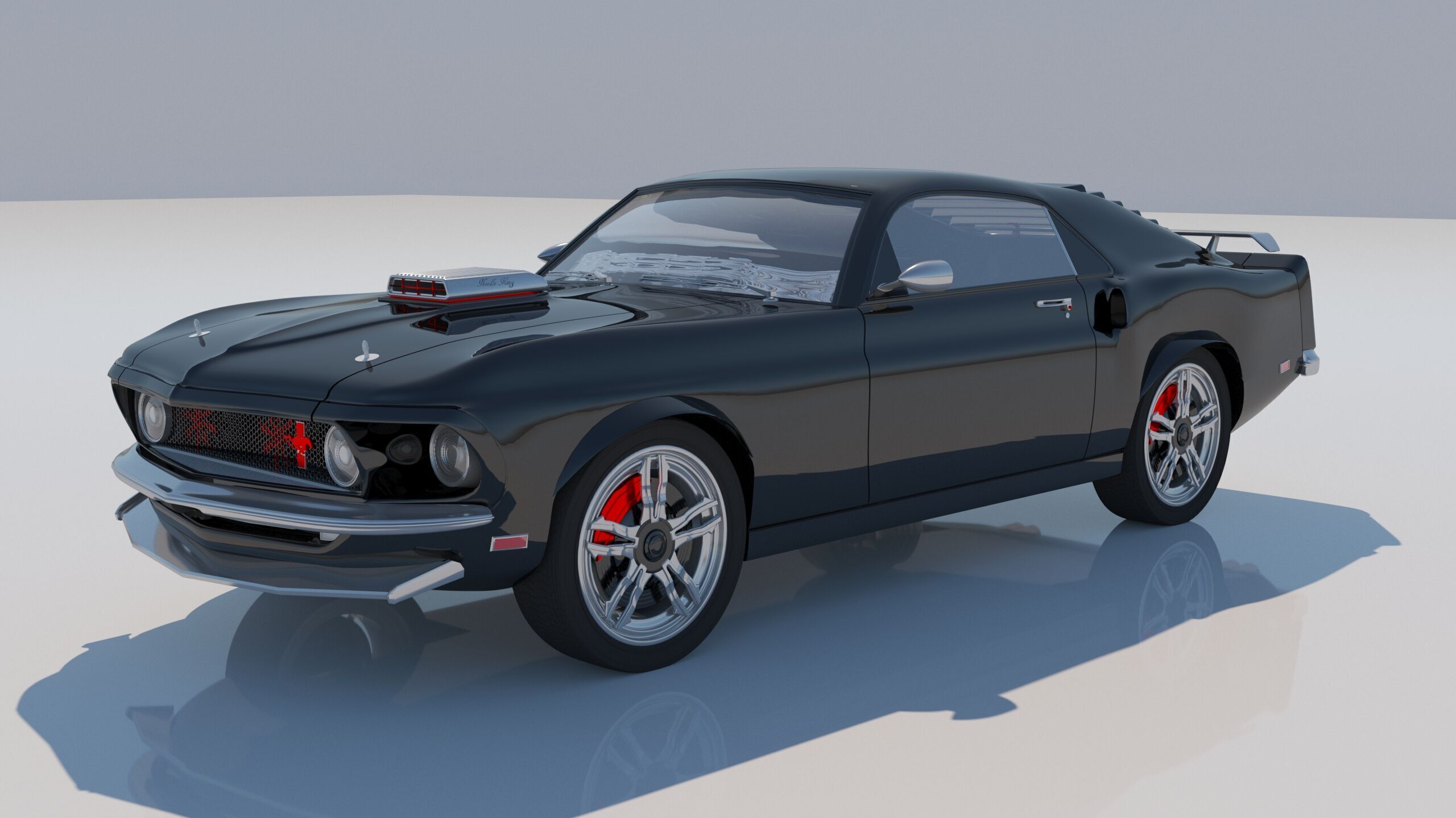 ford mustang  3D print model_3
