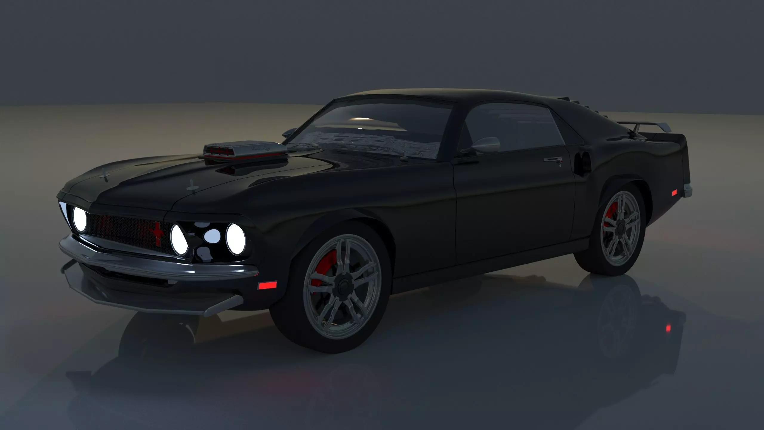 ford mustang  3D print model_0