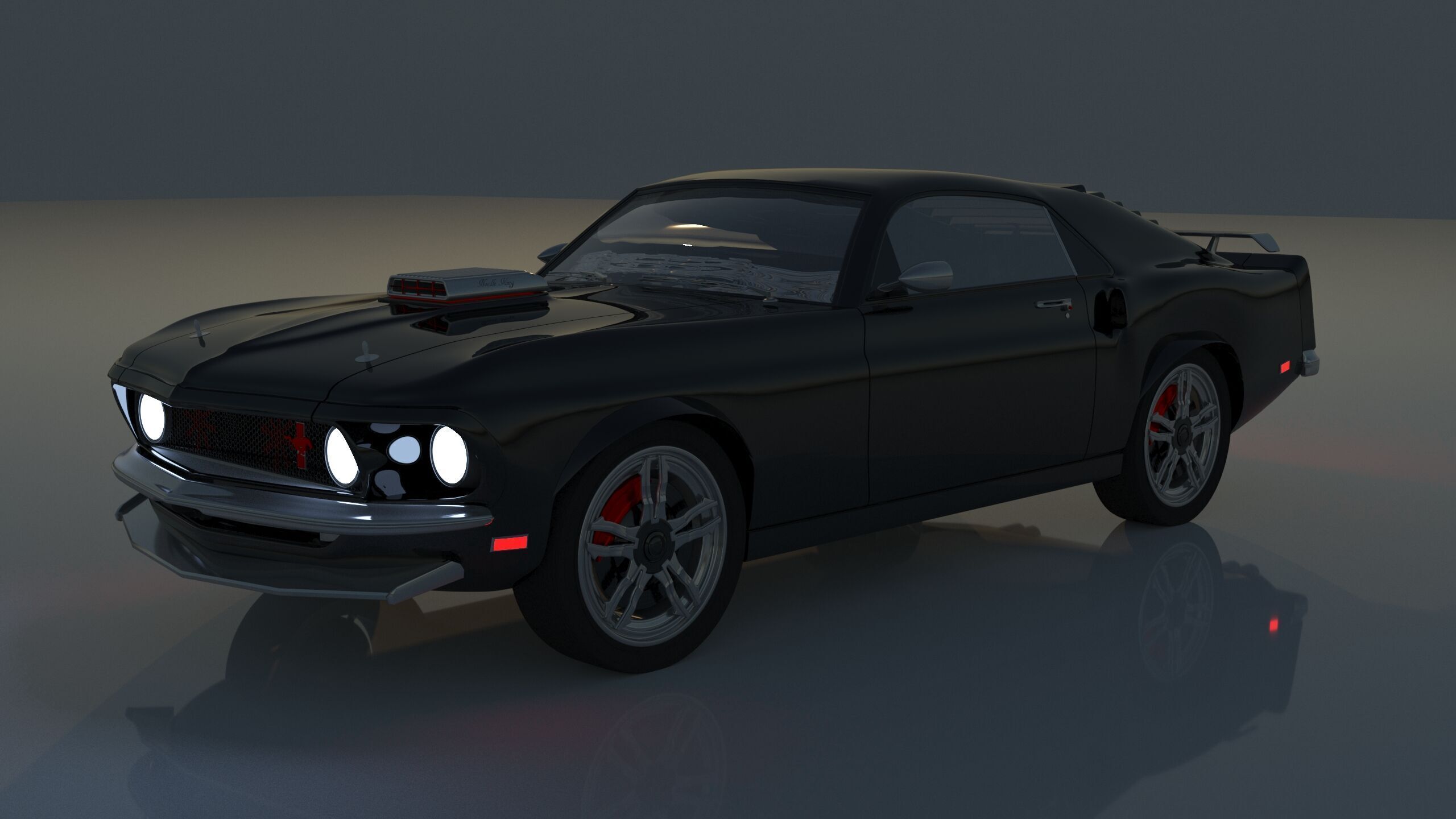 ford mustang  3D print model_8