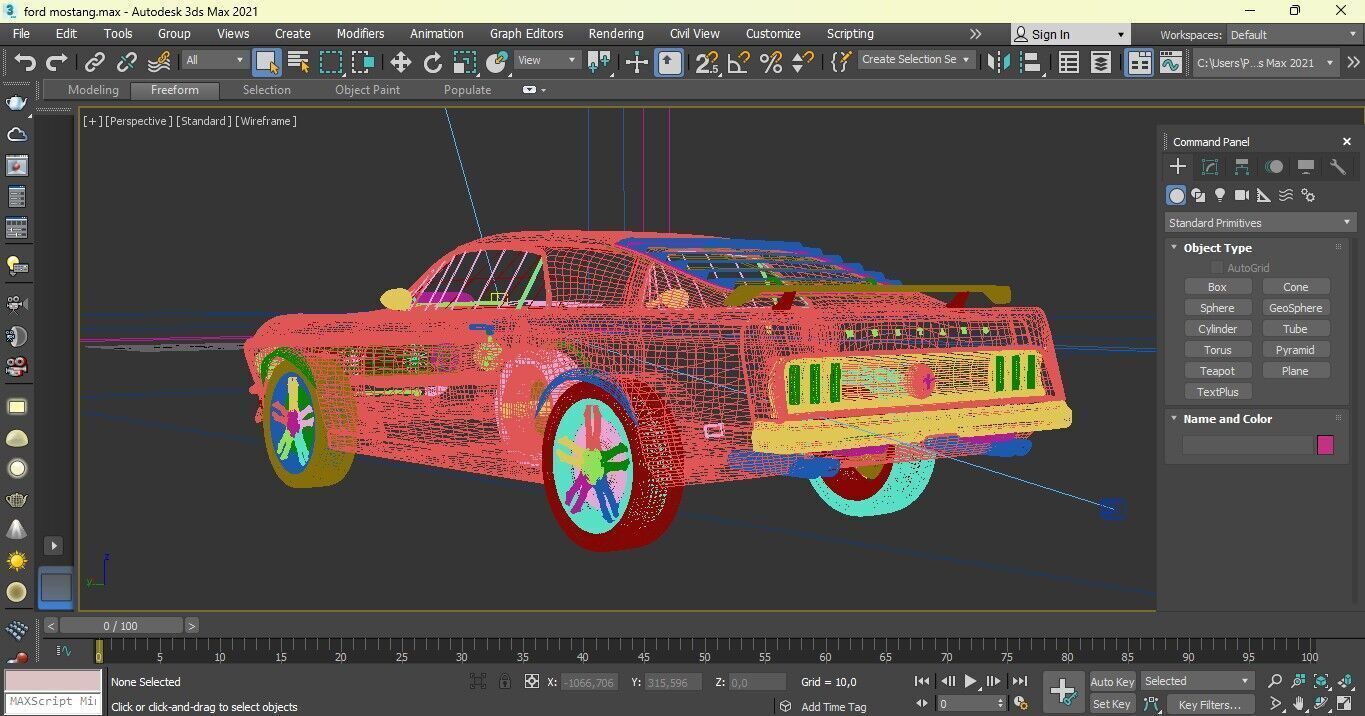 ford mustang  3D print model_5