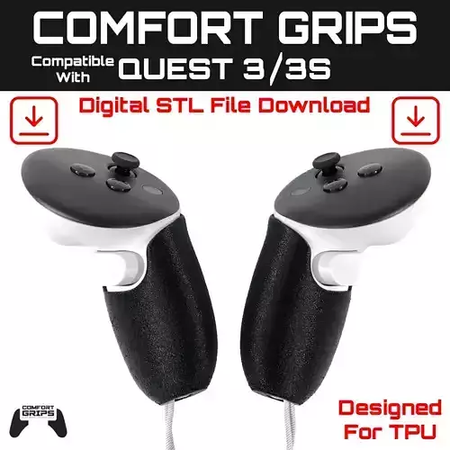 TPU Comfort Grip Accessories Compatible With Quest 3 and 3S 3D print model