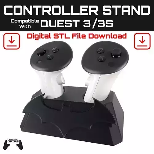 Bat Themed Controller Stand Compatible With Quest 3 and 3S 3D print model