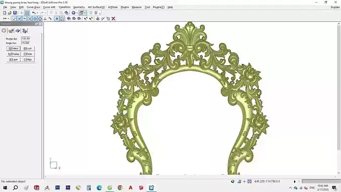 Classic mirror frame wood carving interior luxurious 3D model