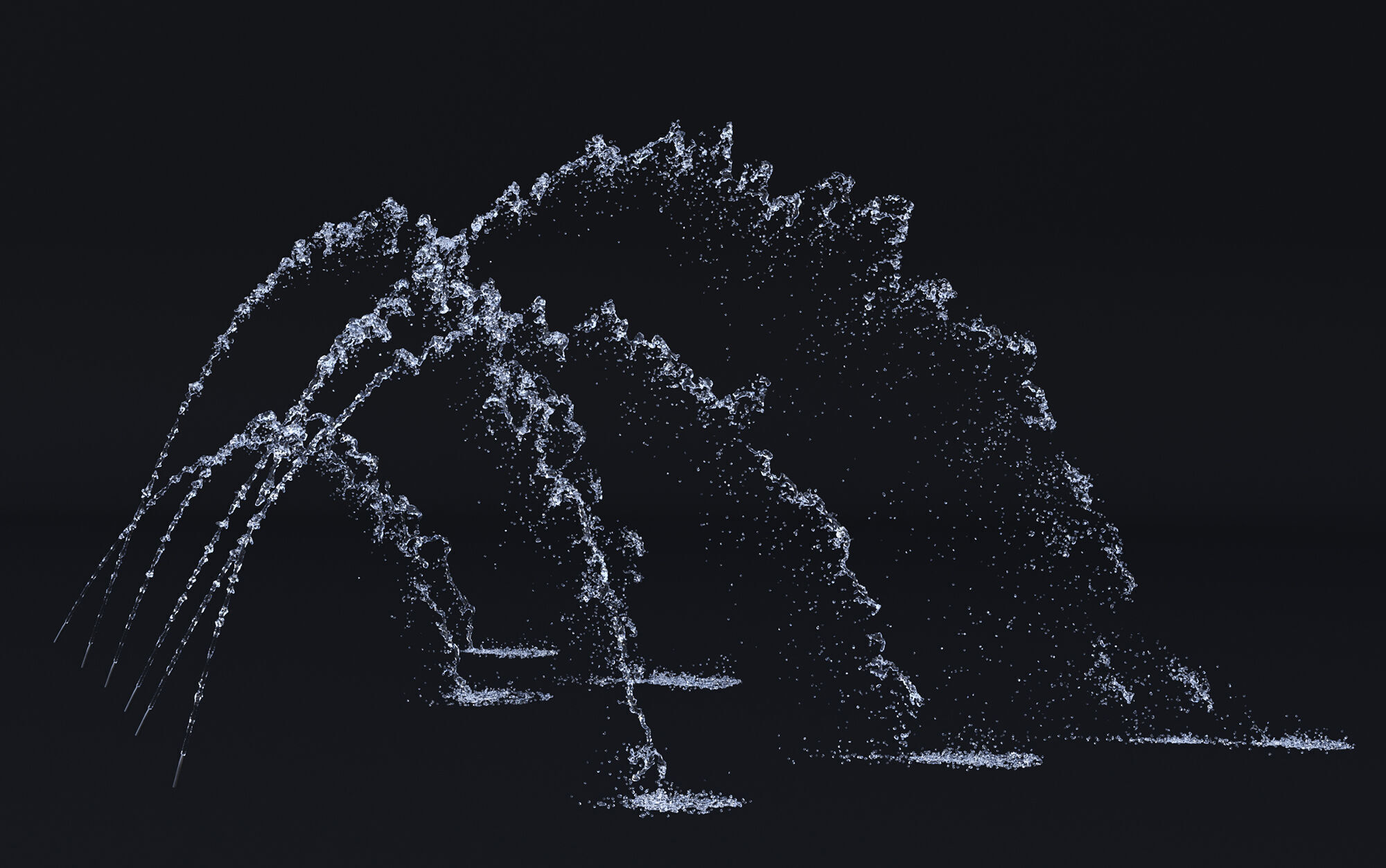Six Animated Fountains 3D model_3