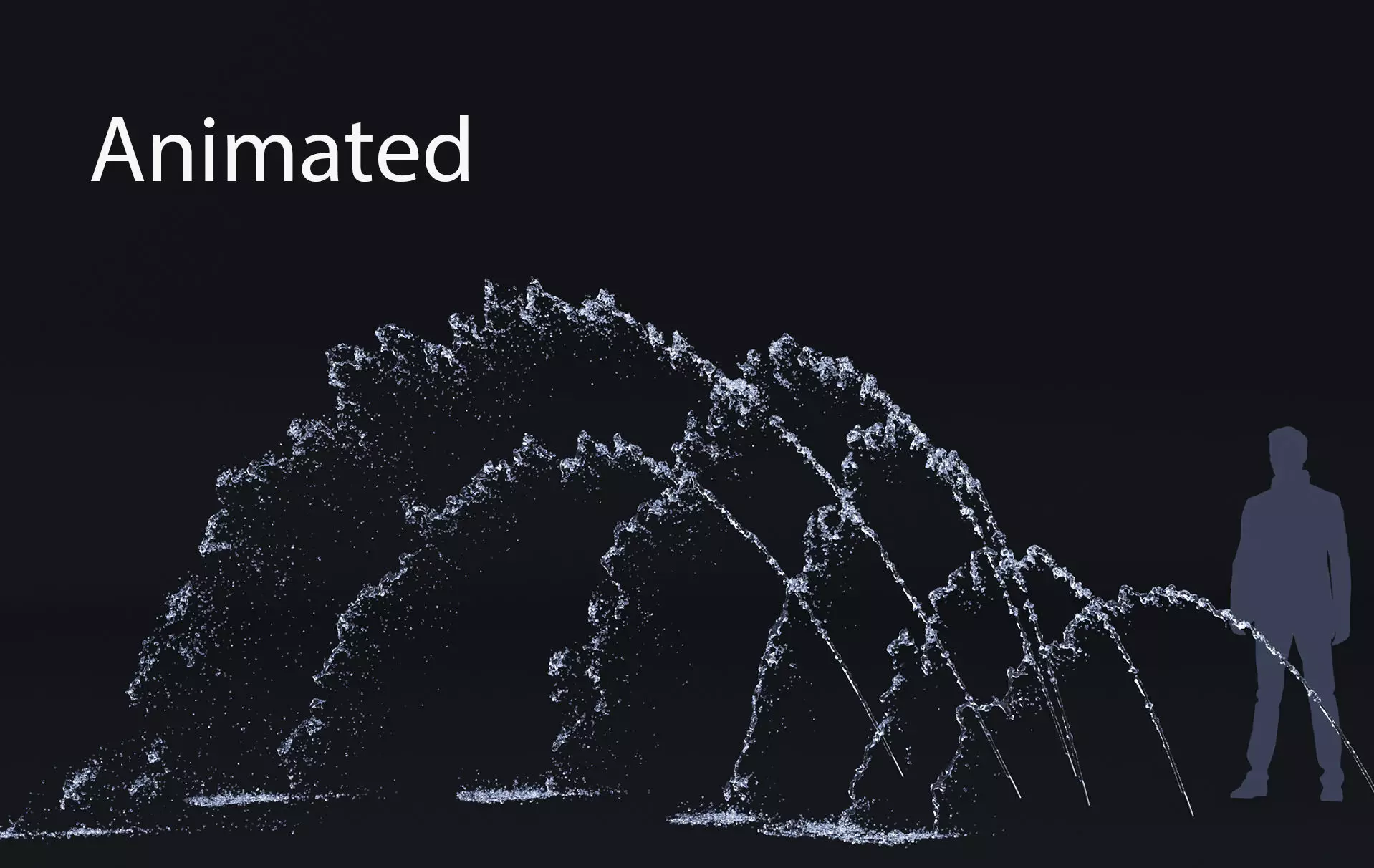 Six Animated Fountains 3D model_0