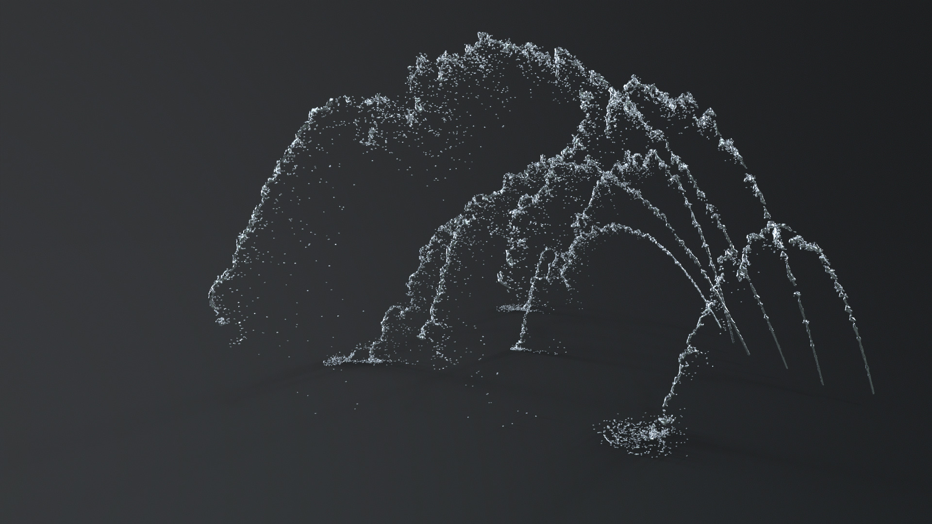 Six Animated Fountains 3D model_9