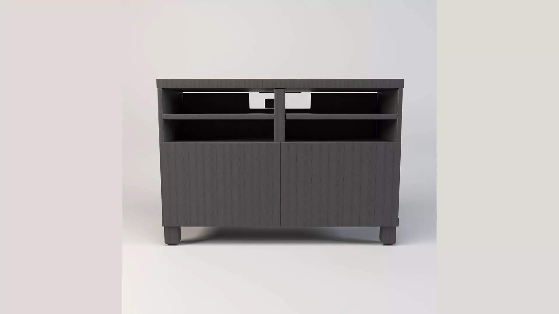 Wooden TV Cabinet Stand Low-poly 3D model