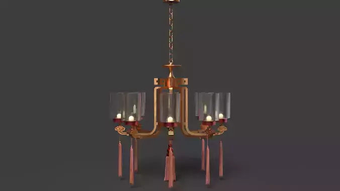 Chinese glass palace lantern 