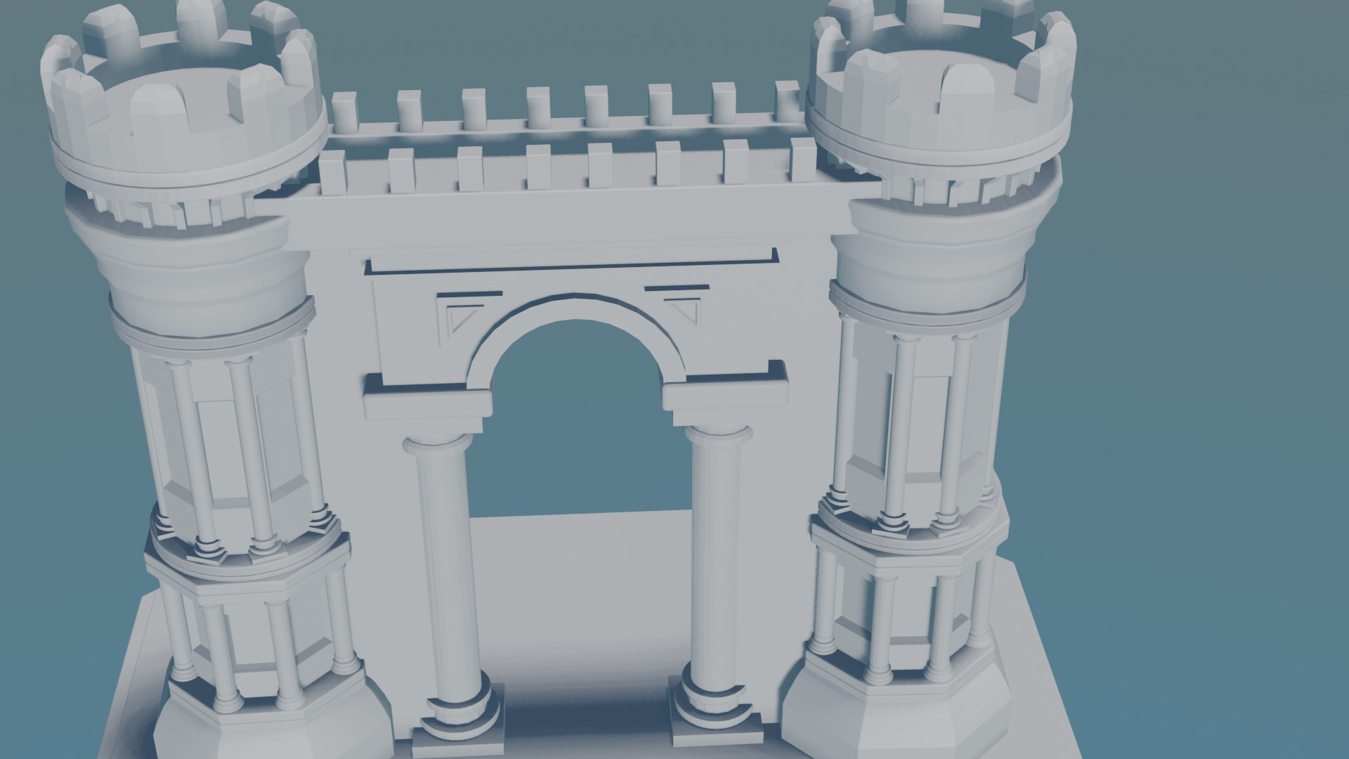 Gatehouse 3D print model_4