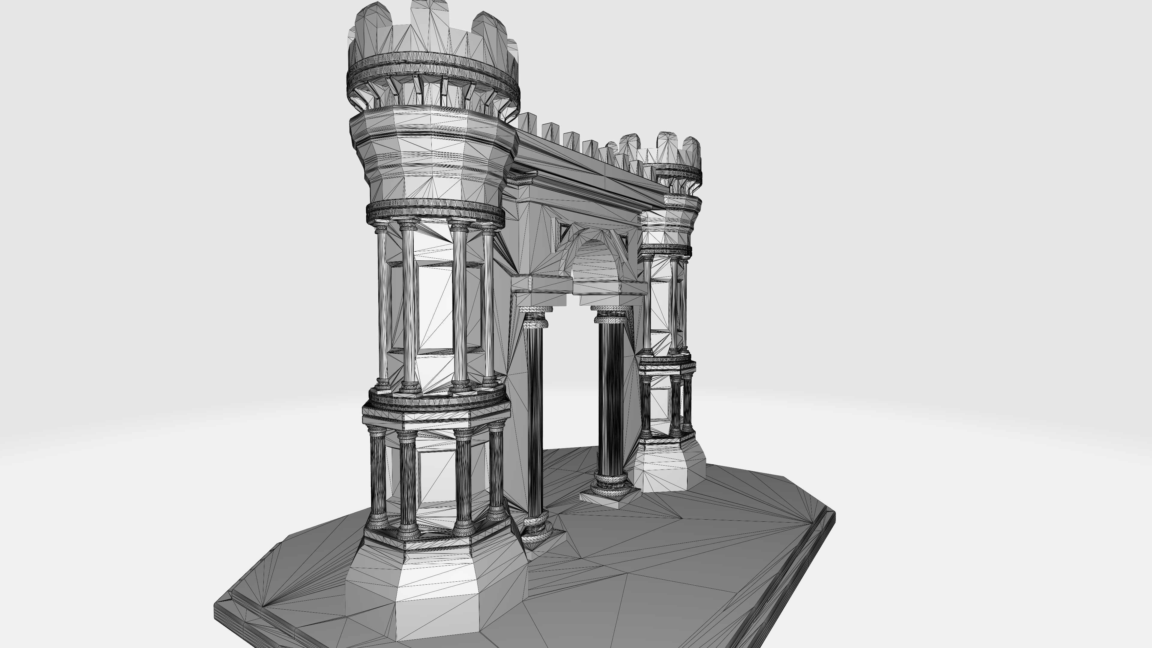 Gatehouse 3D print model_9