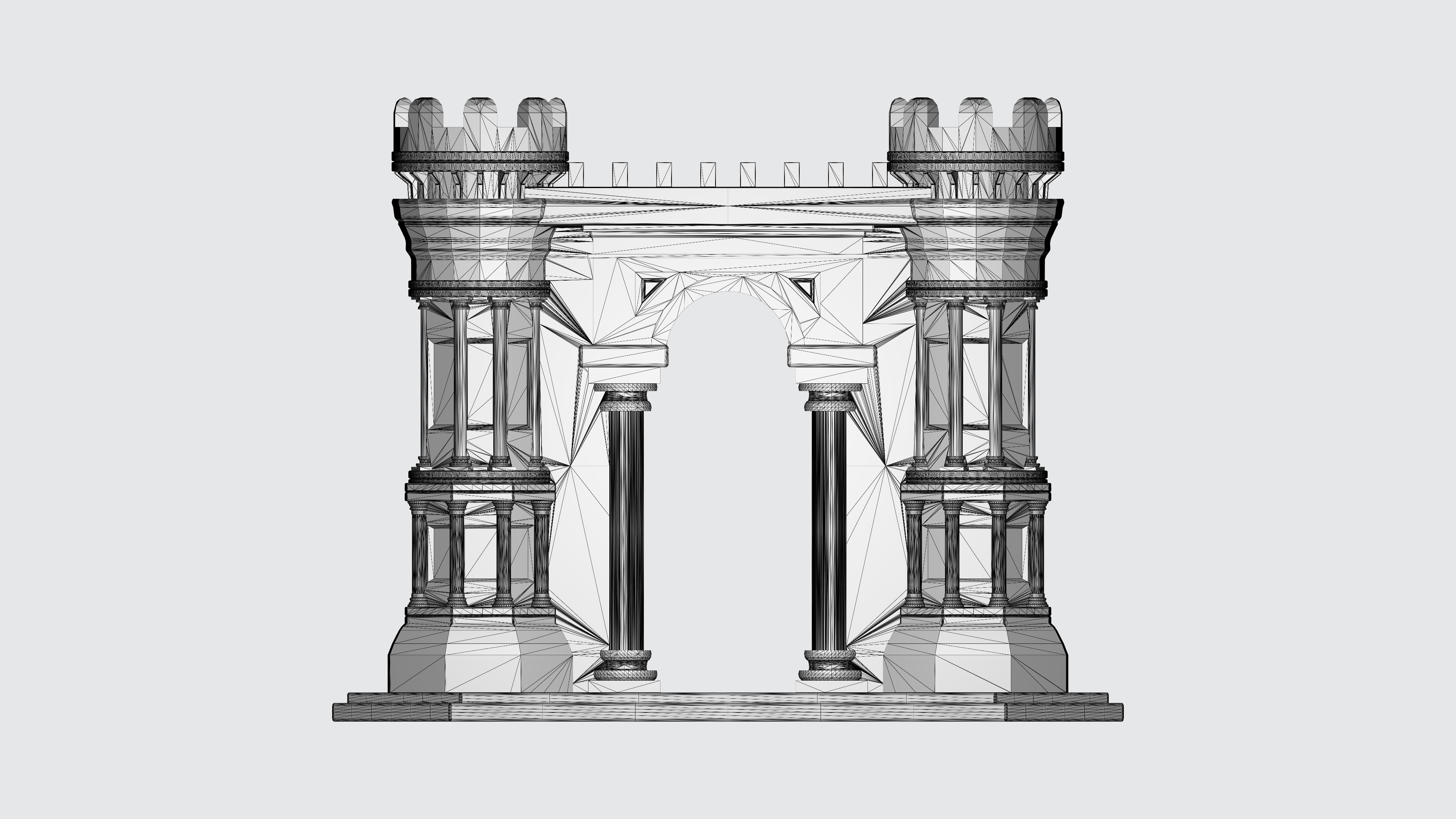 Gatehouse 3D print model_5