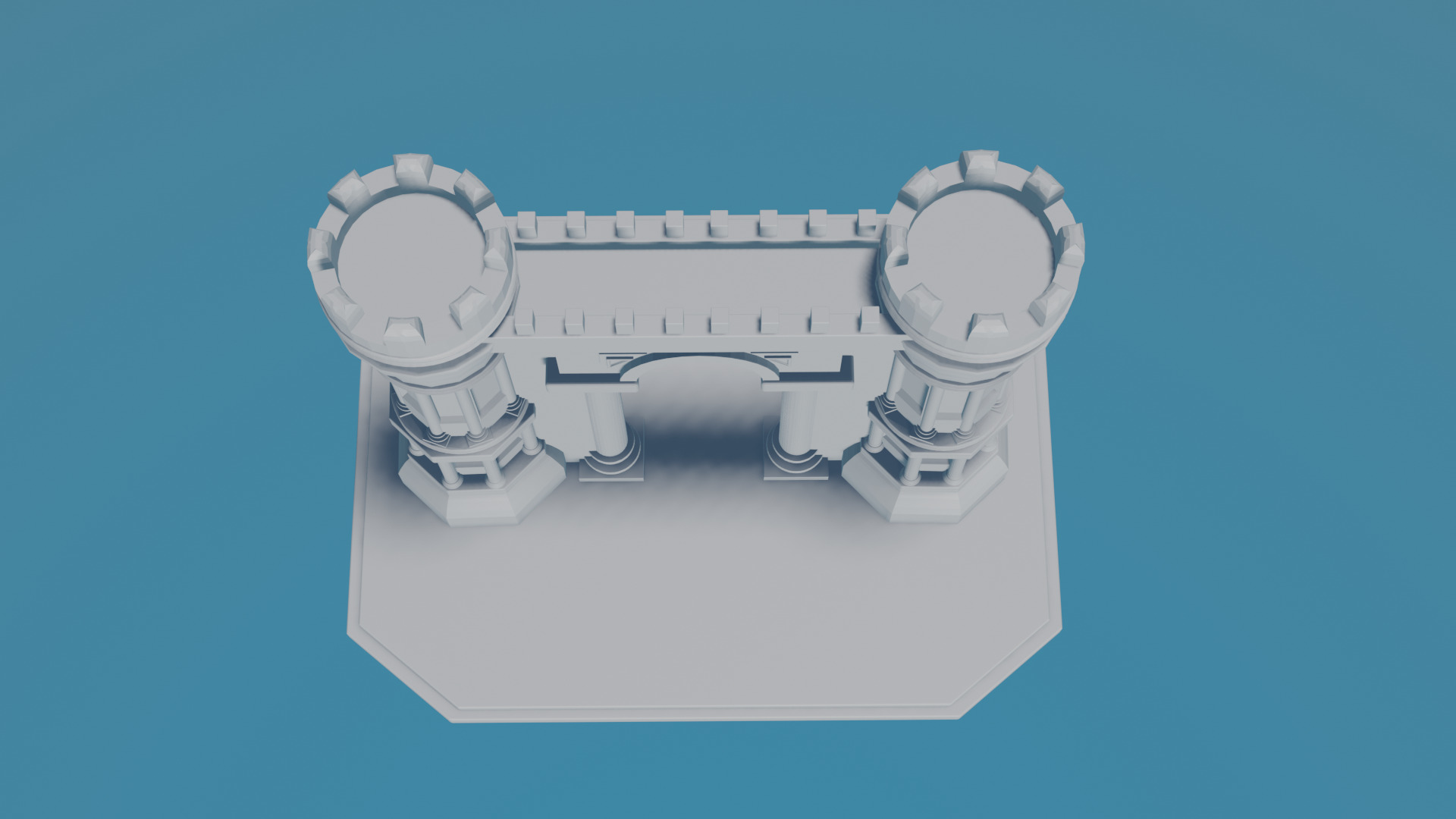 Gatehouse 3D print model_1