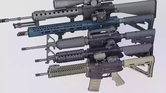 Modular Assault Rifle Collection - M4 - 5E - PERSONAL