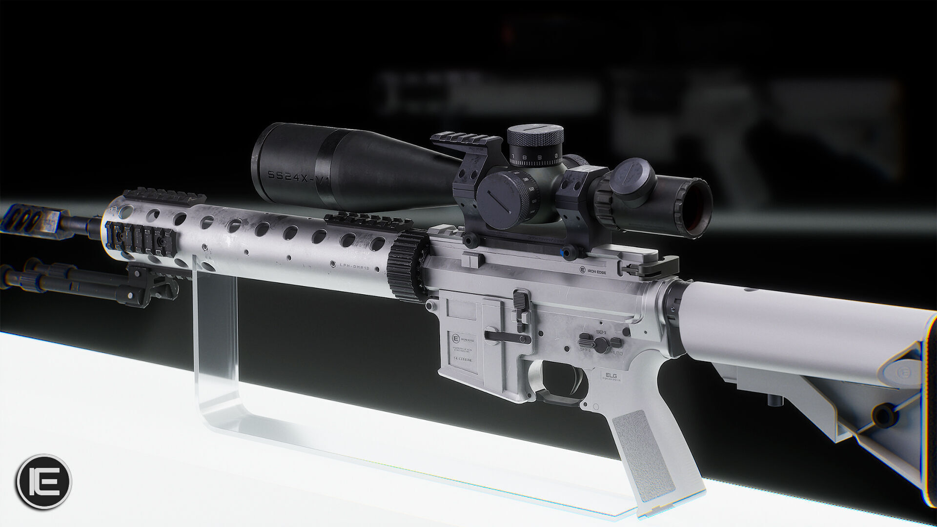 Modular Assault Rifle Collection - M4 - 5E - PERSONAL Low-poly 3D model_9