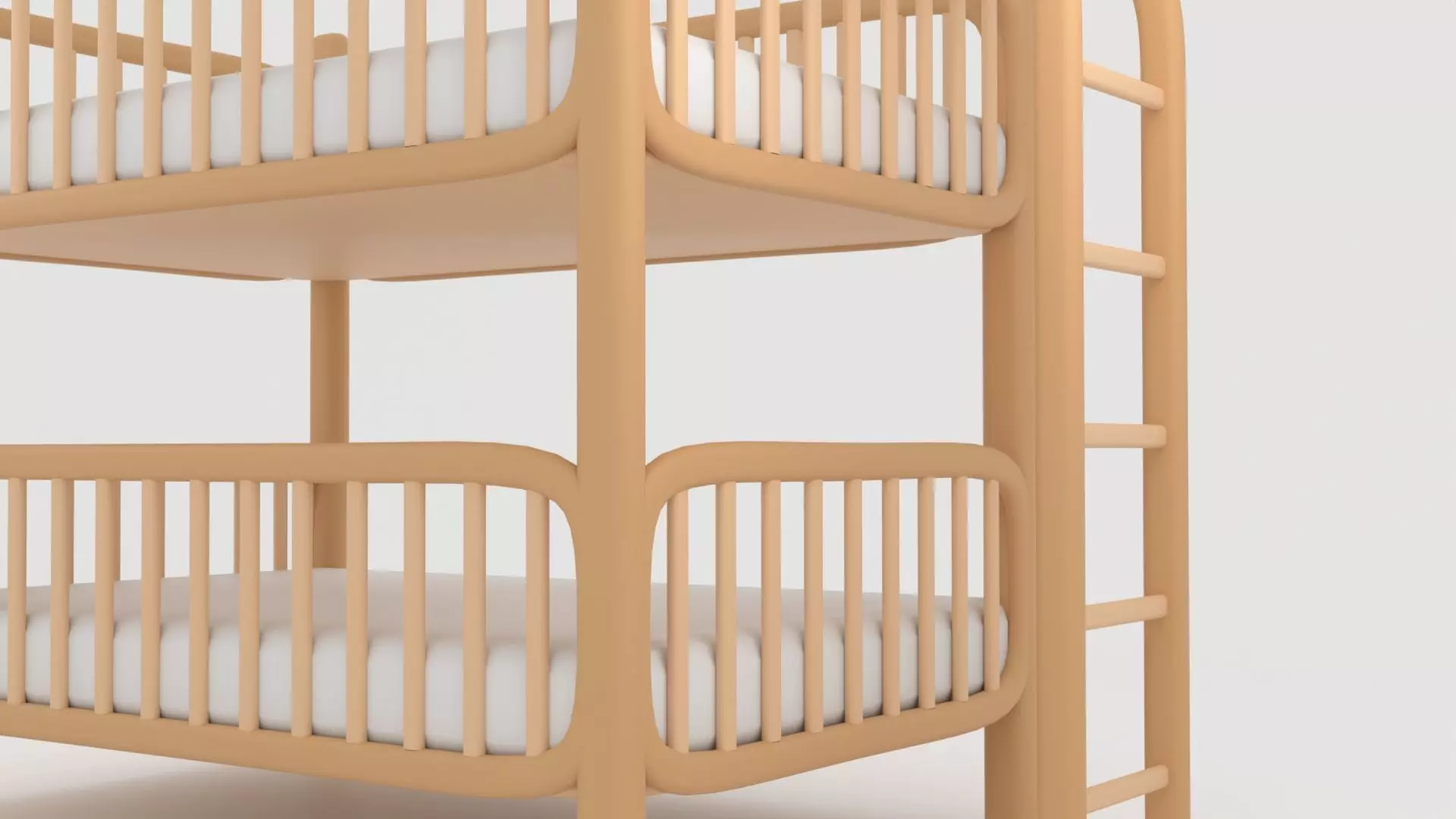 Bed Stylized Cartoon 3D Model Set Low-poly 3D model_0