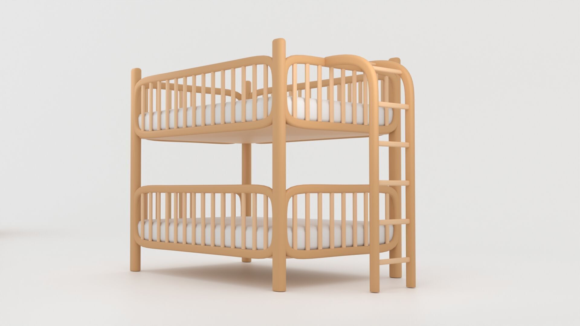 Bed Stylized Cartoon 3D Model Set Low-poly 3D model_2