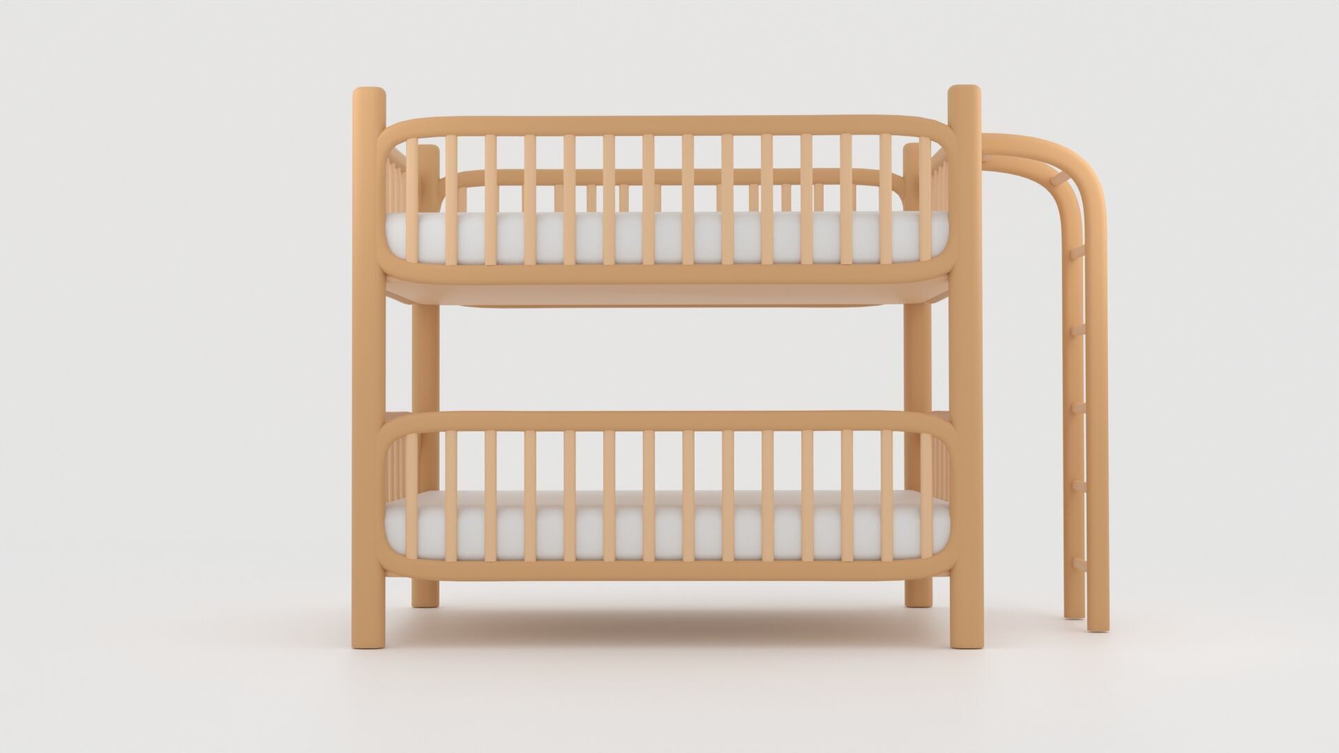 Bed Stylized Cartoon 3D Model Set Low-poly 3D model_1