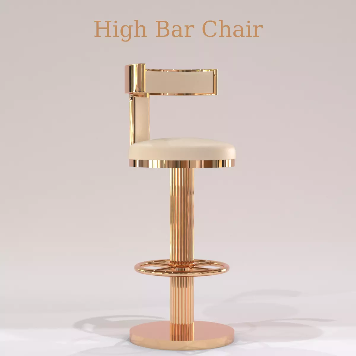 chair design chair stainless still bar chair stool Free 3D model