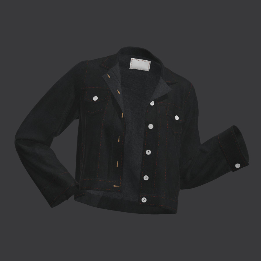 Denim Jacket 3D model_4