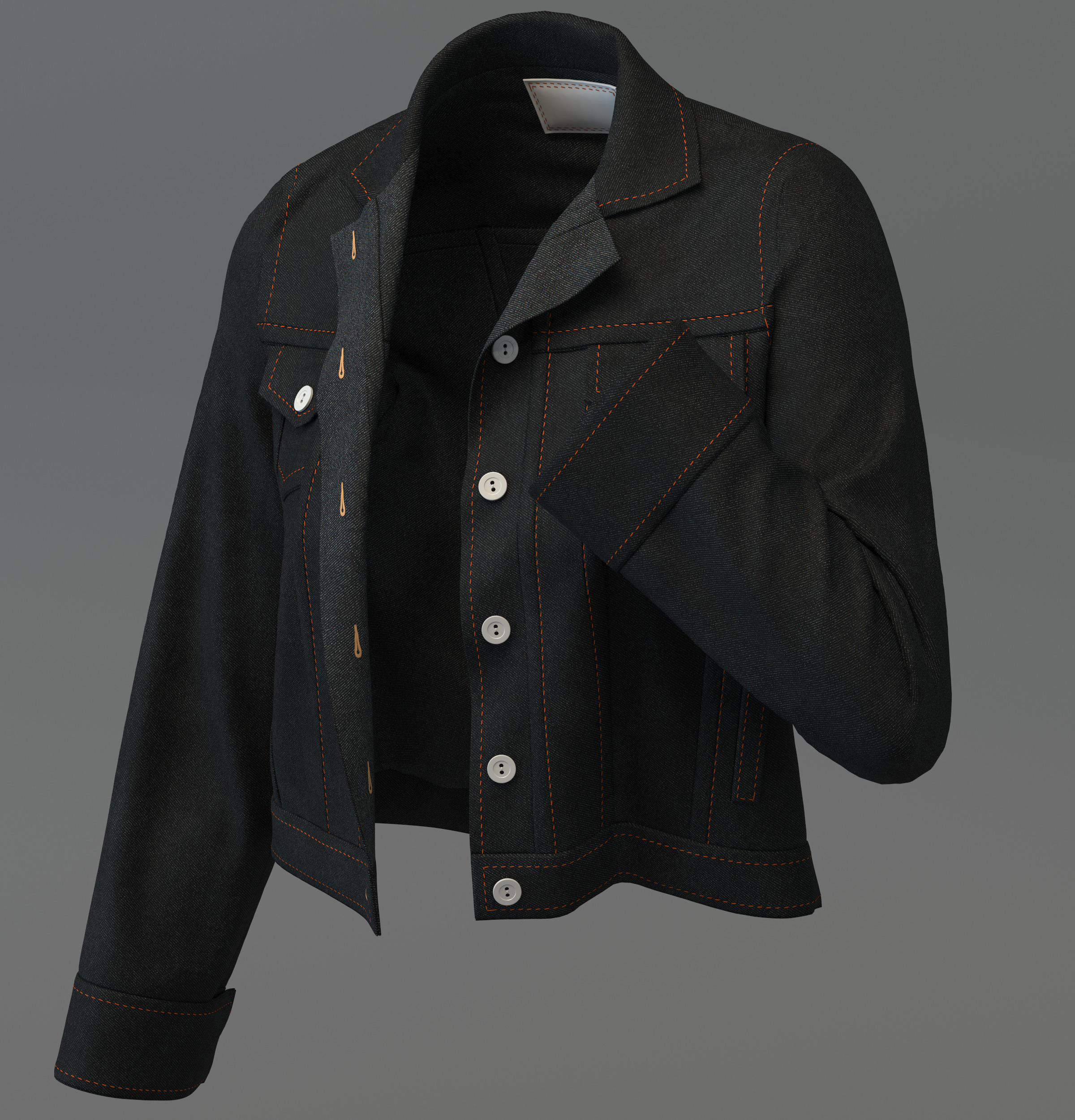Denim Jacket 3D model_3