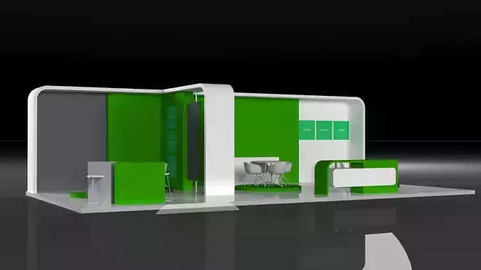 3D Booth Model 3D model