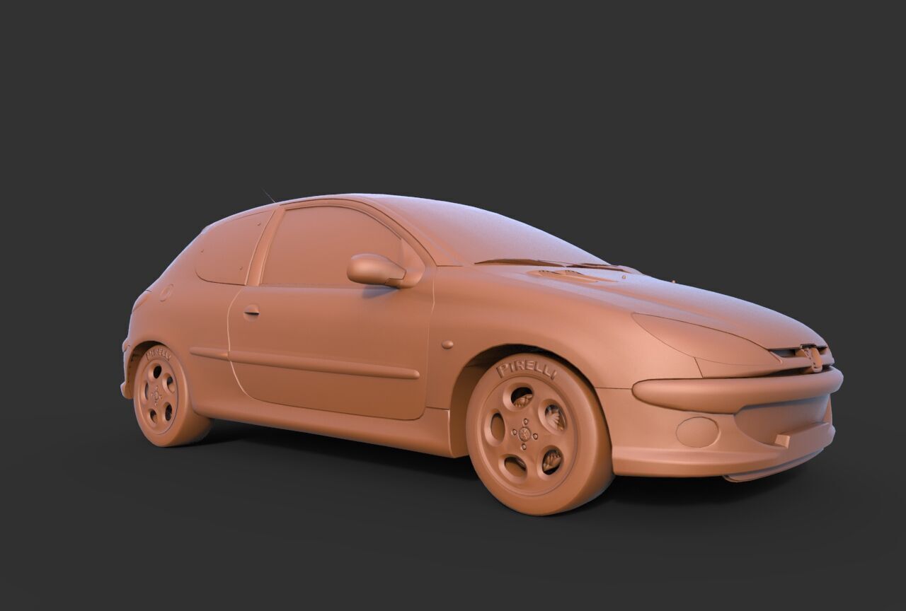 PEUGEOT 206 3D print model_1