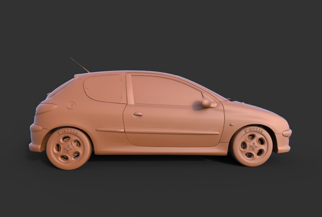 PEUGEOT 206 3D print model_2