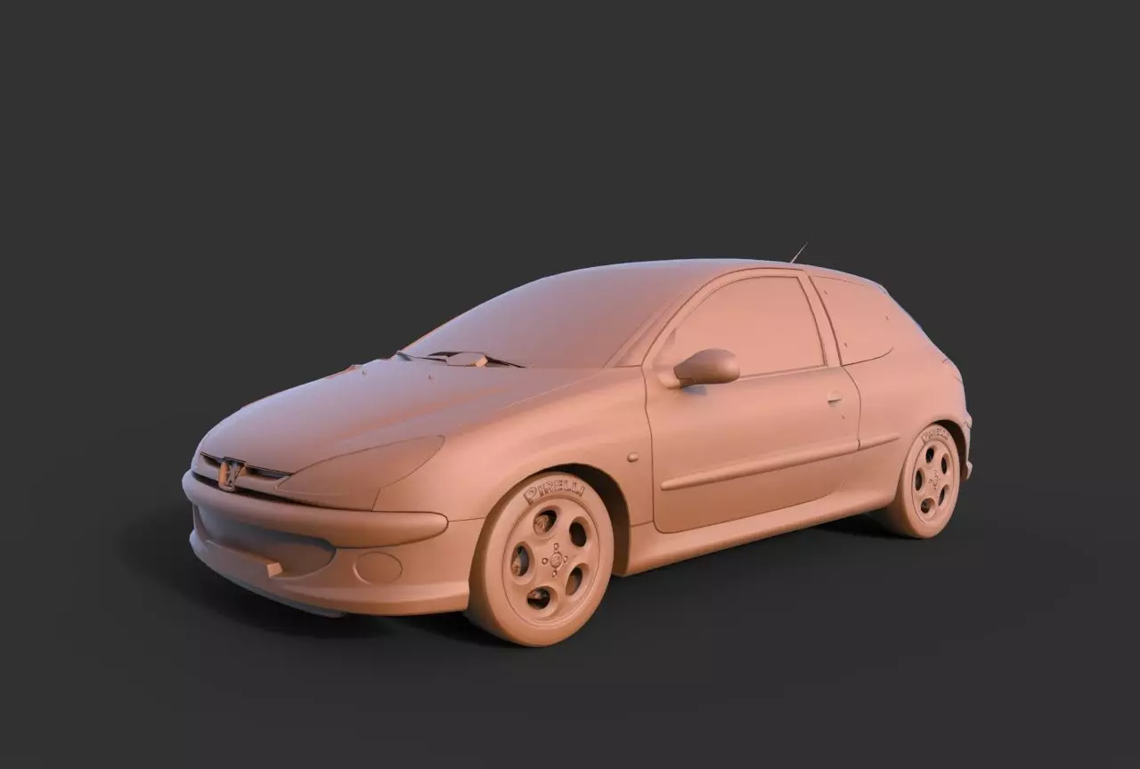 PEUGEOT 206 3D print model_0