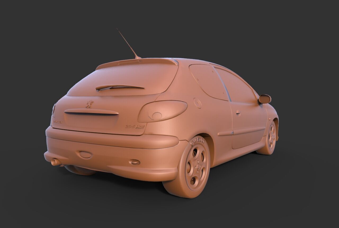 PEUGEOT 206 3D print model_3