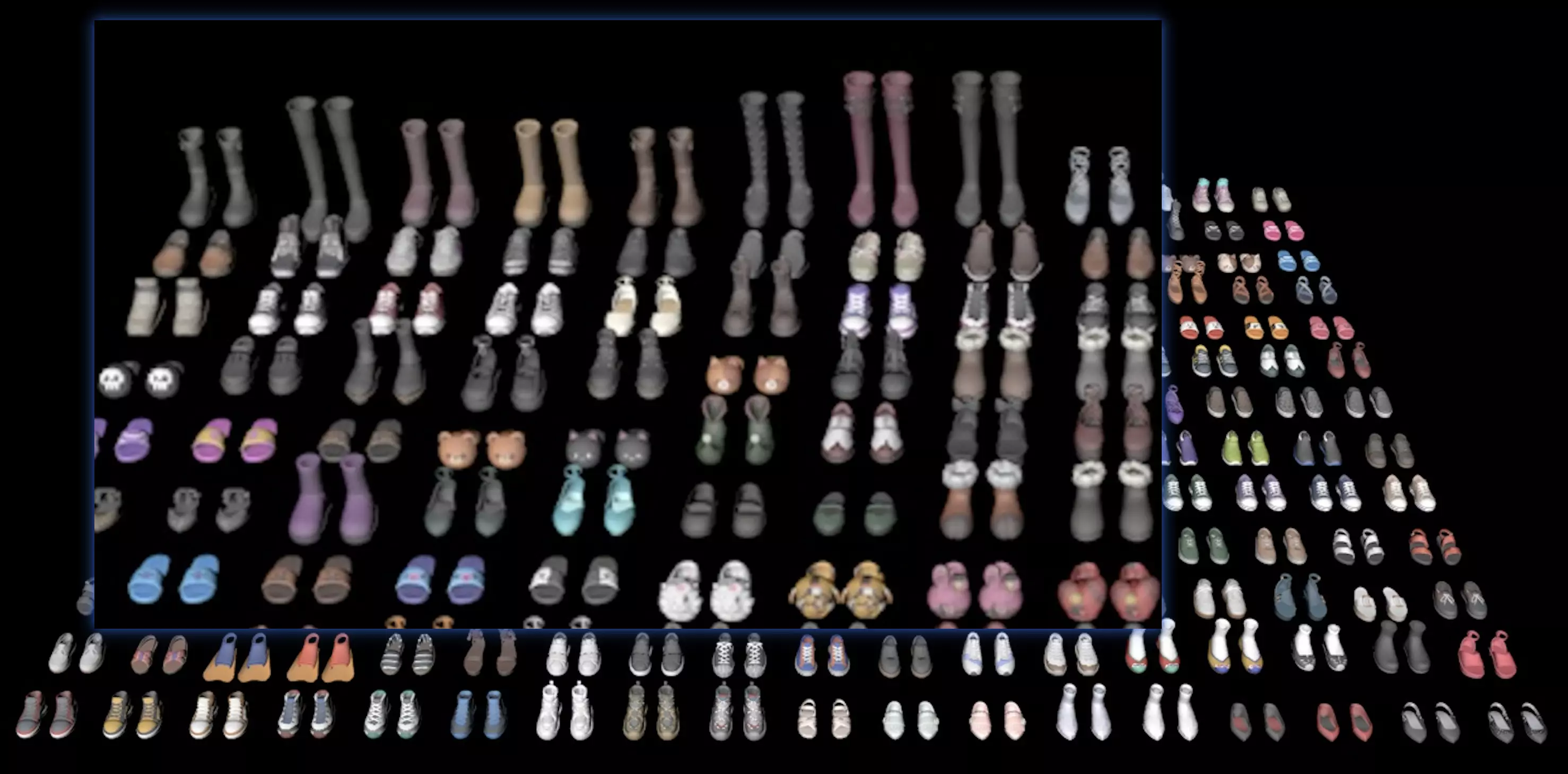 700Cartoon Shoe Collection Low Poly Game Ready Low-poly 3D model Low-poly 3D model_0