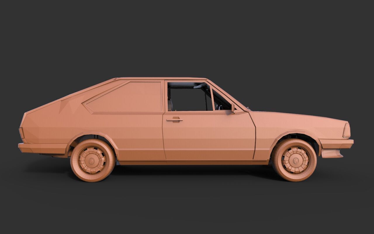 volkswagen passat coupe 1980 3D print model_2