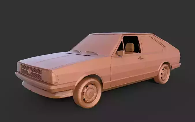 volkswagen passat coupe 1980 3D print model
