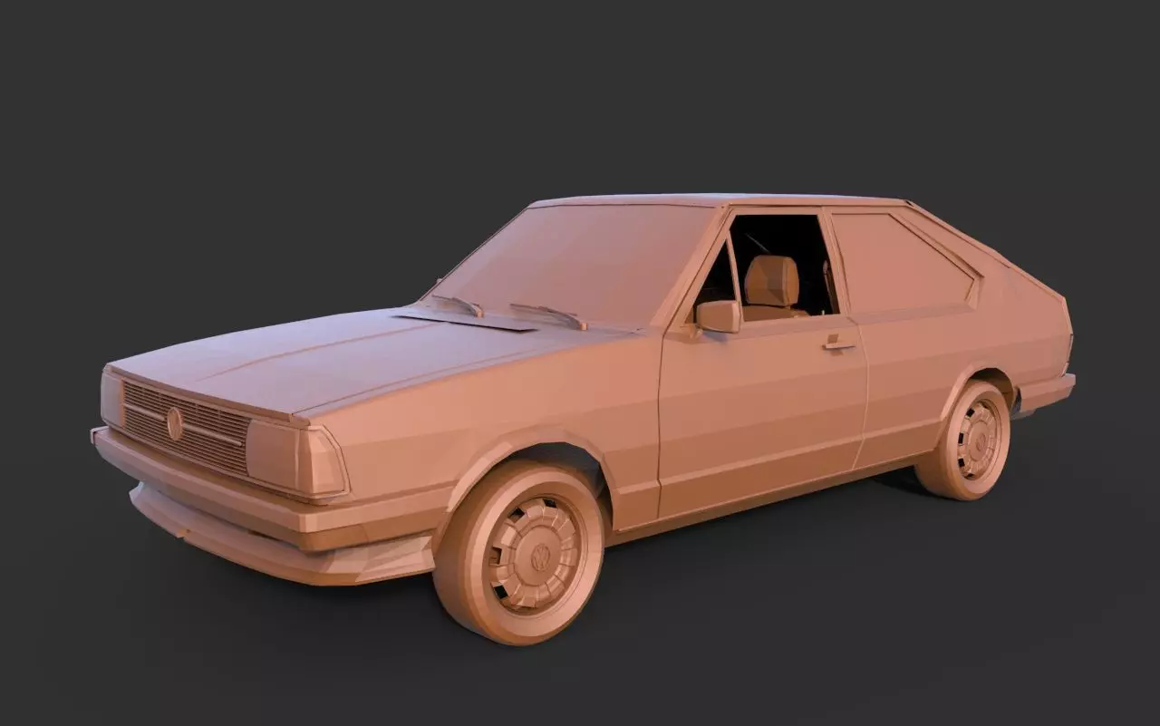 volkswagen passat coupe 1980 3D print model_0