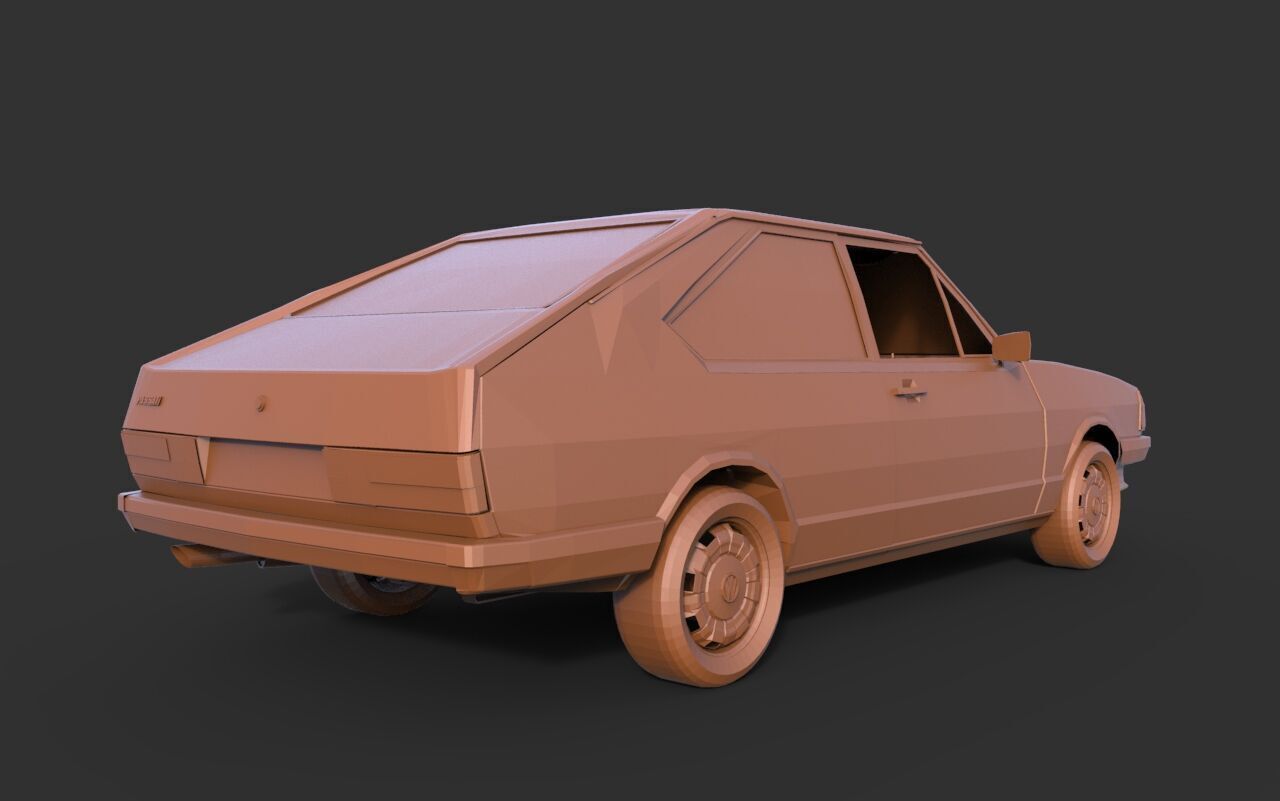 volkswagen passat coupe 1980 3D print model_3