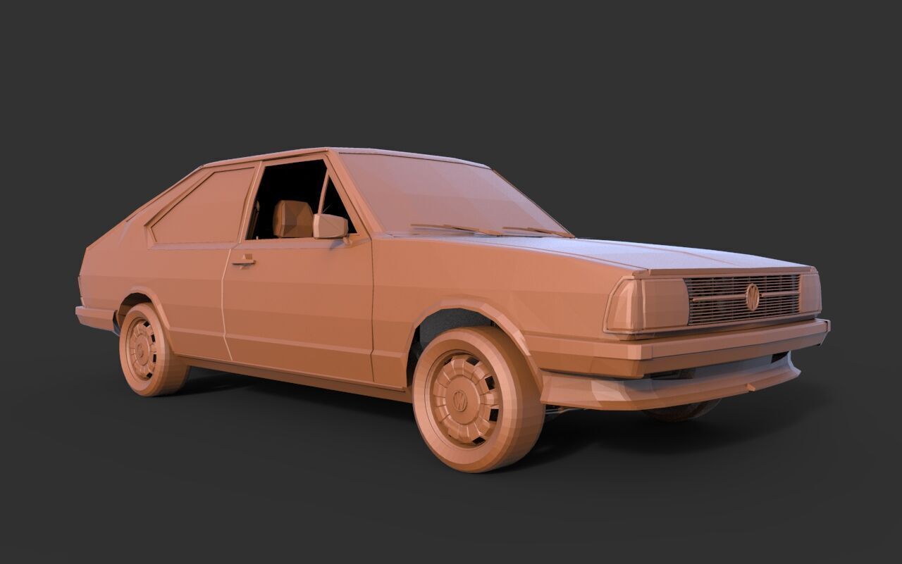 volkswagen passat coupe 1980 3D print model_1