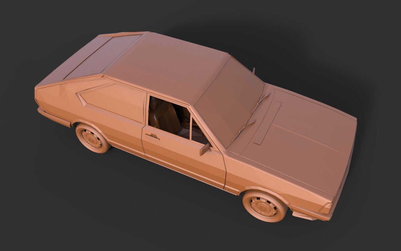 volkswagen passat coupe 1980 3D print model_5