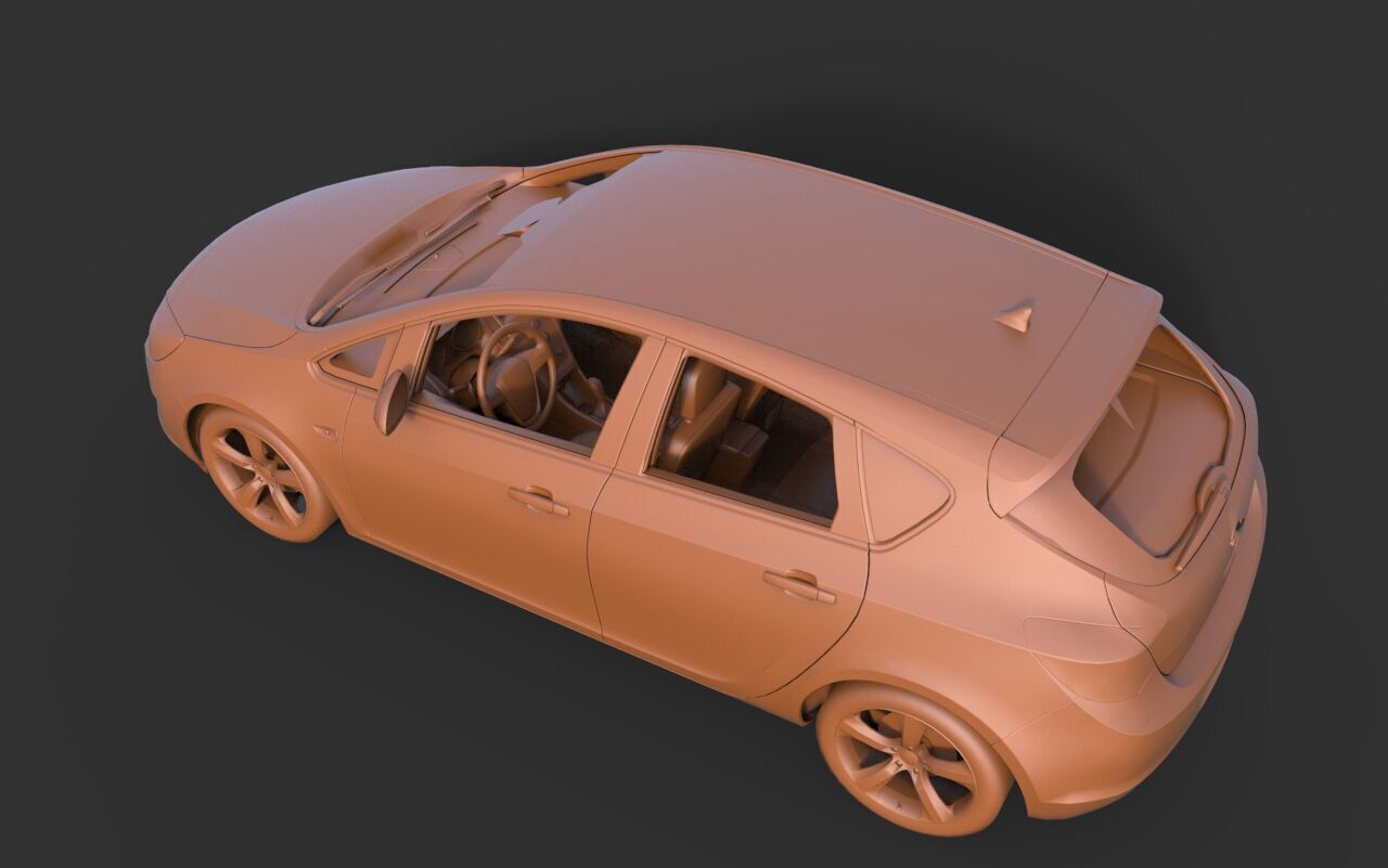 Opel Astra 3D print model_4