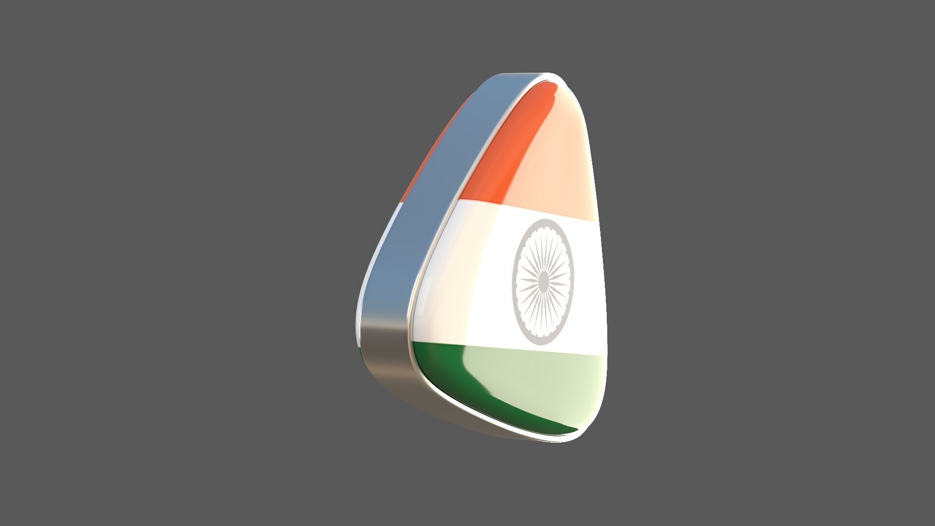 India Flage Icon 3D model_2