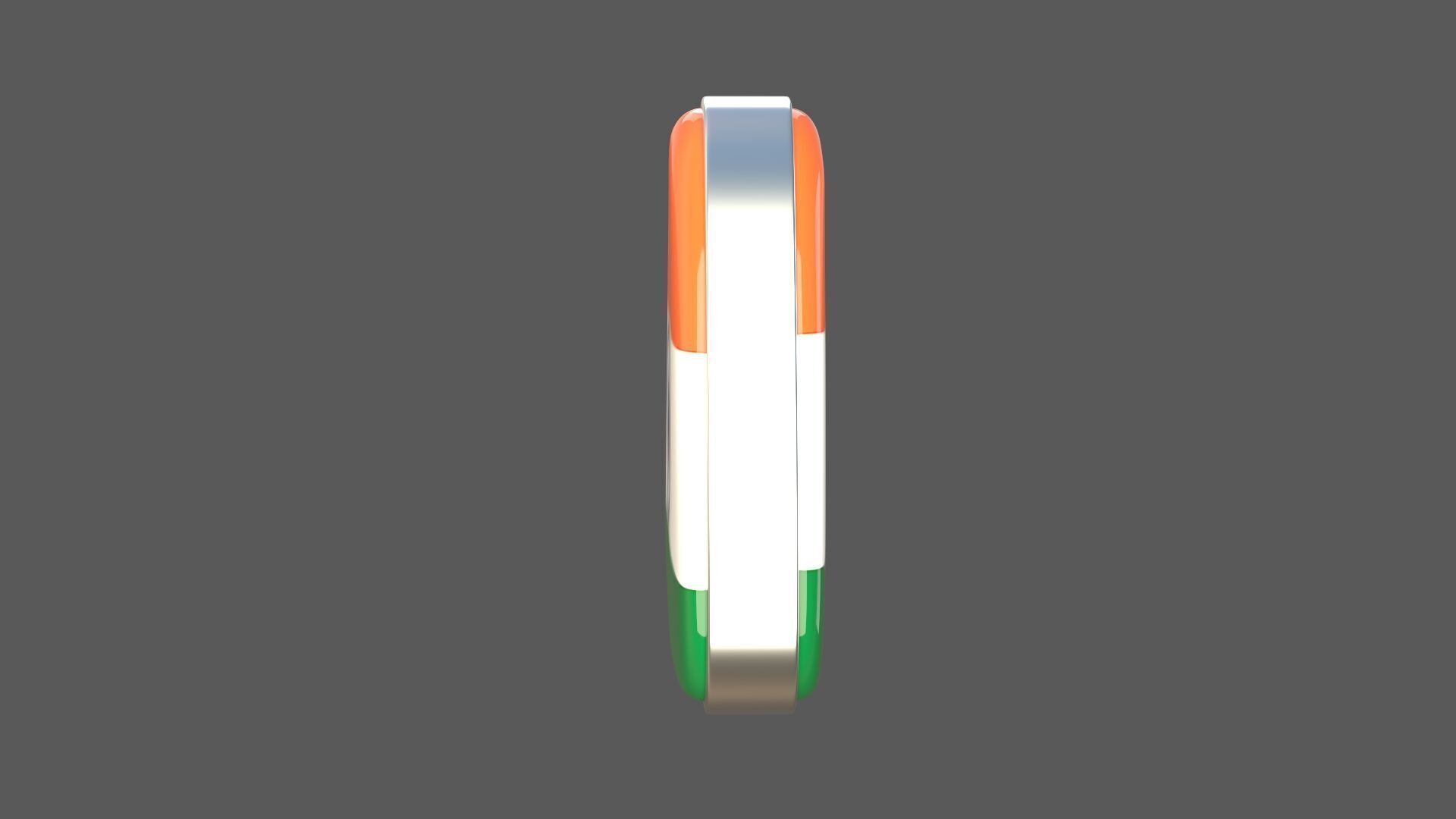 India Flage Icon 3D model_5