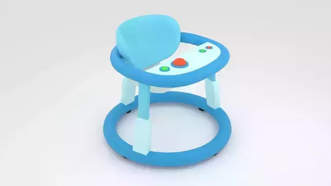 Baby walker Low-poly 3D model