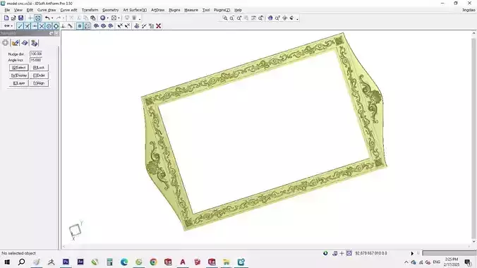 Classic mirror frame wood  interior luxurious 3D model 3D model