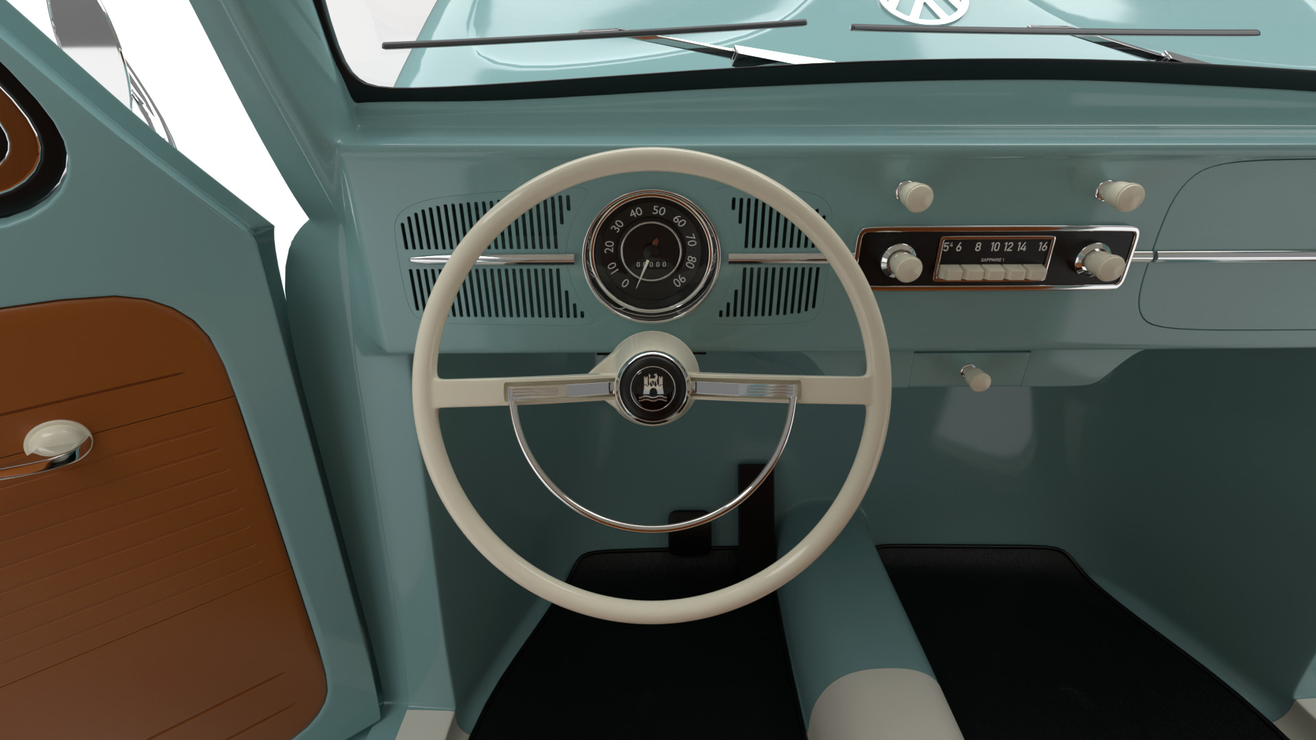 Volkswagen Beetle Type 1 1200 1965 HQ 3d model 3D model_24