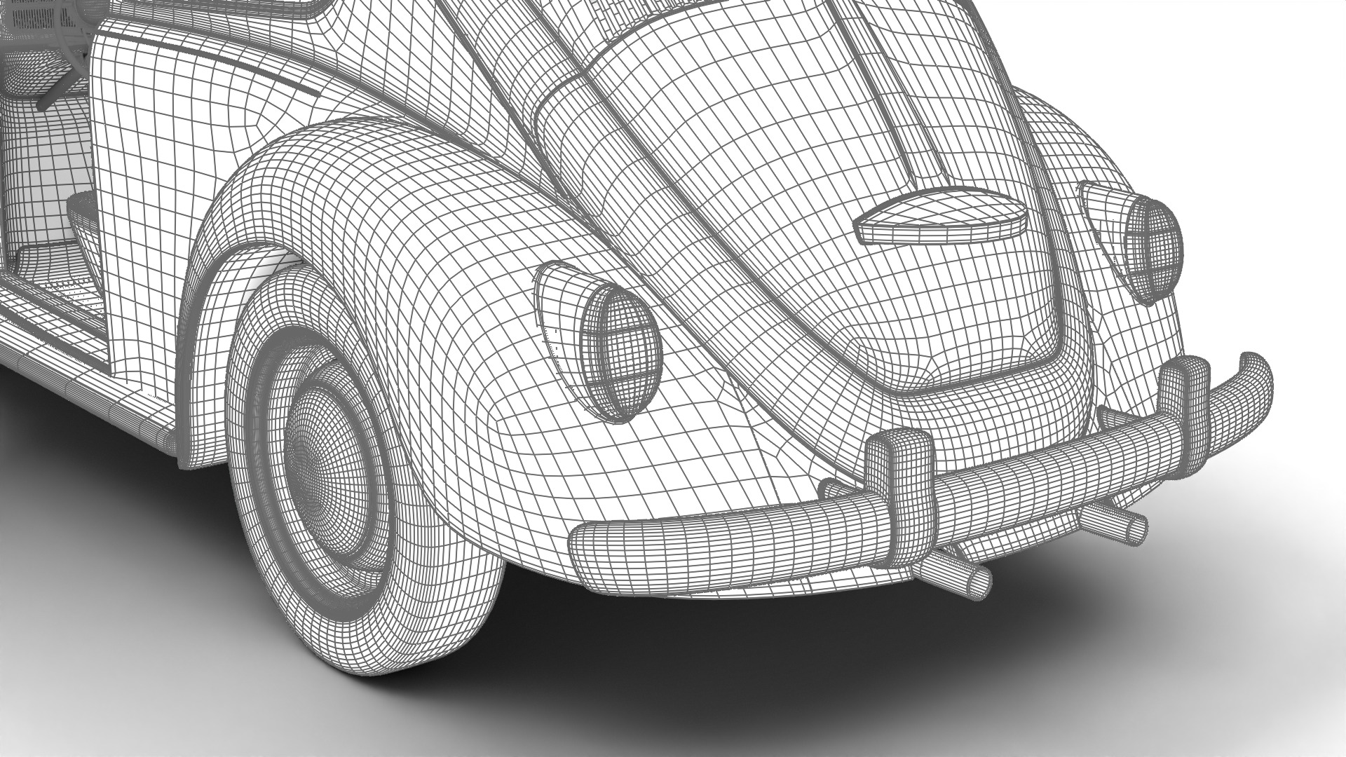 Volkswagen Beetle Type 1 1200 1965 HQ 3d model 3D model_30